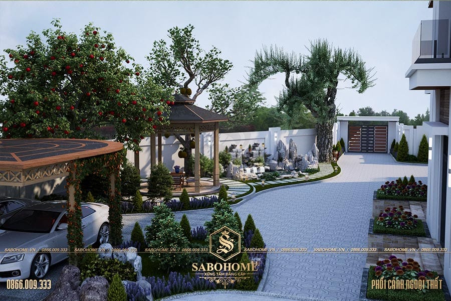 30+ Mẫu sân vườn biệt thự đẹp và nguyên tắc bố trí | SGL - SaiGon Landscape