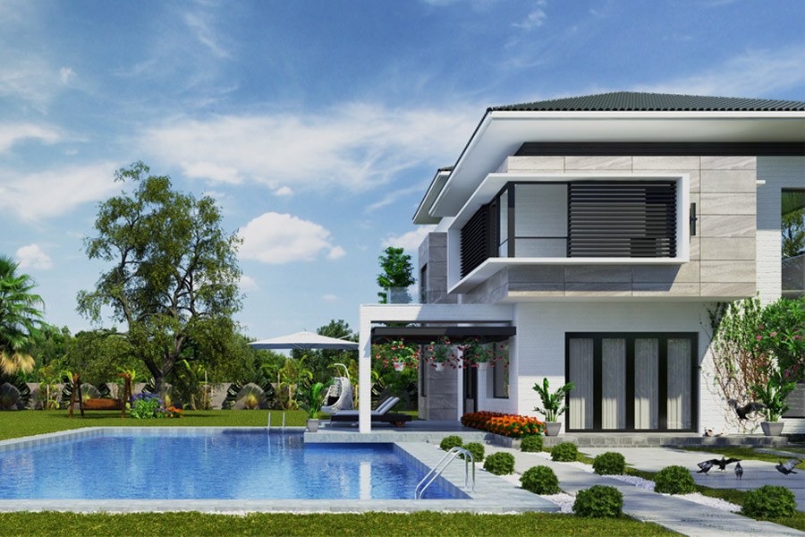 Biệt thự nhà vườn 2 tầng đẹp tại Ninh Thuận  ACHI 23120