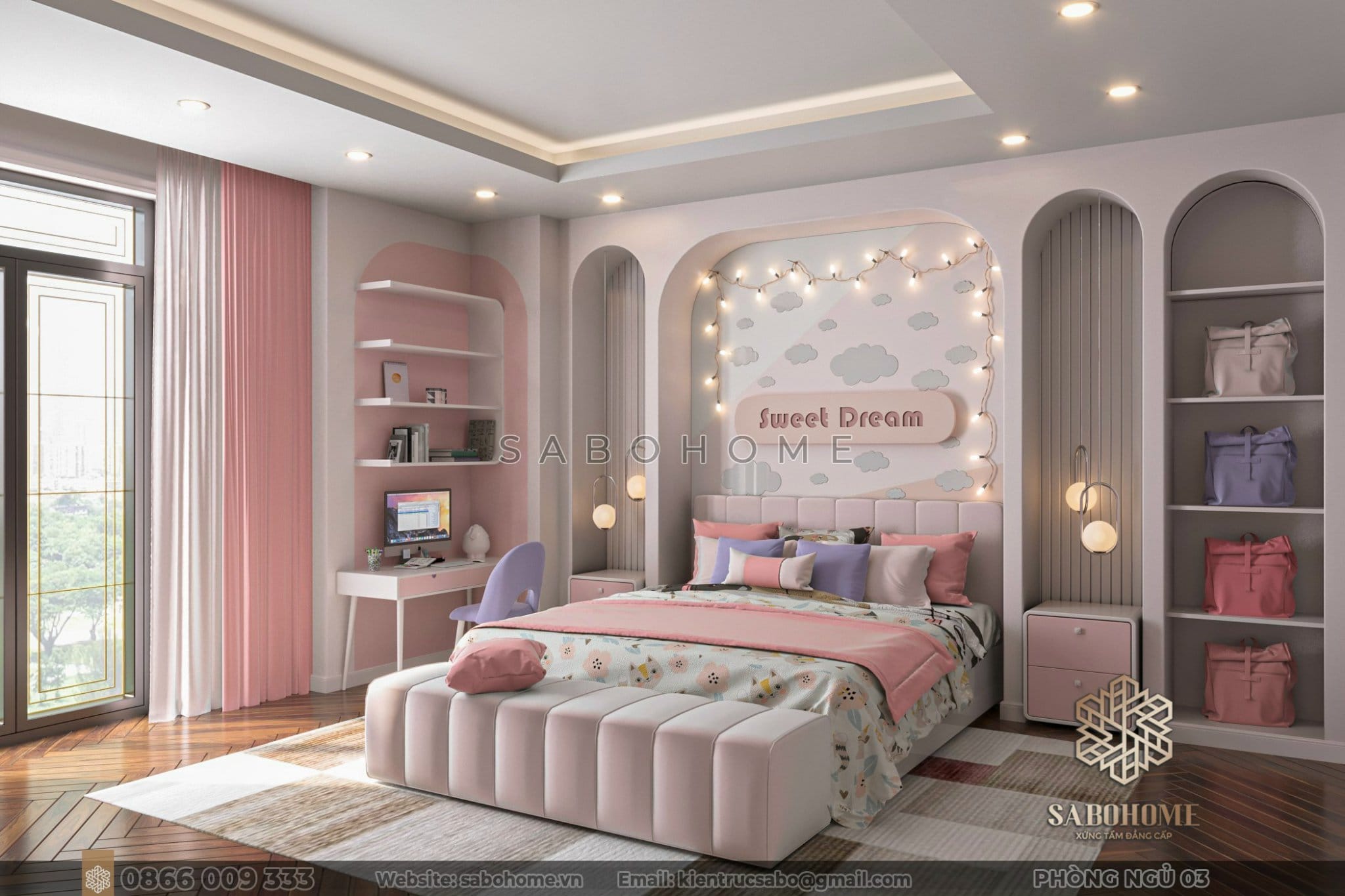 Mẫu phòng ngủ bé gái: Nơi mọi ước mơ và khao khát trở thành hiện thực