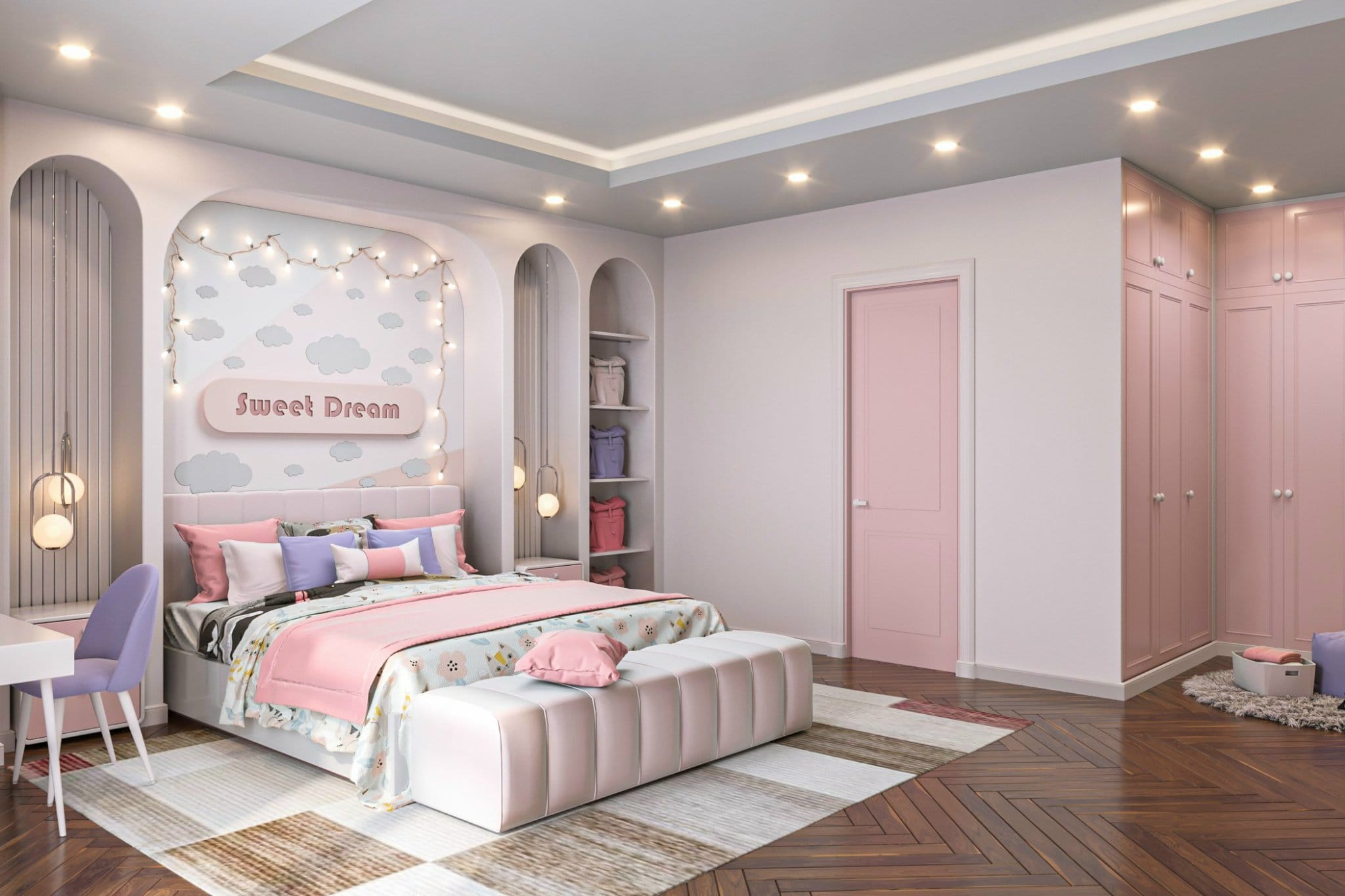 Mẫu phòng ngủ bé gái: Nơi những giấc mơ trở thành hiện thực và cuộc sống tràn đầy sắc màu