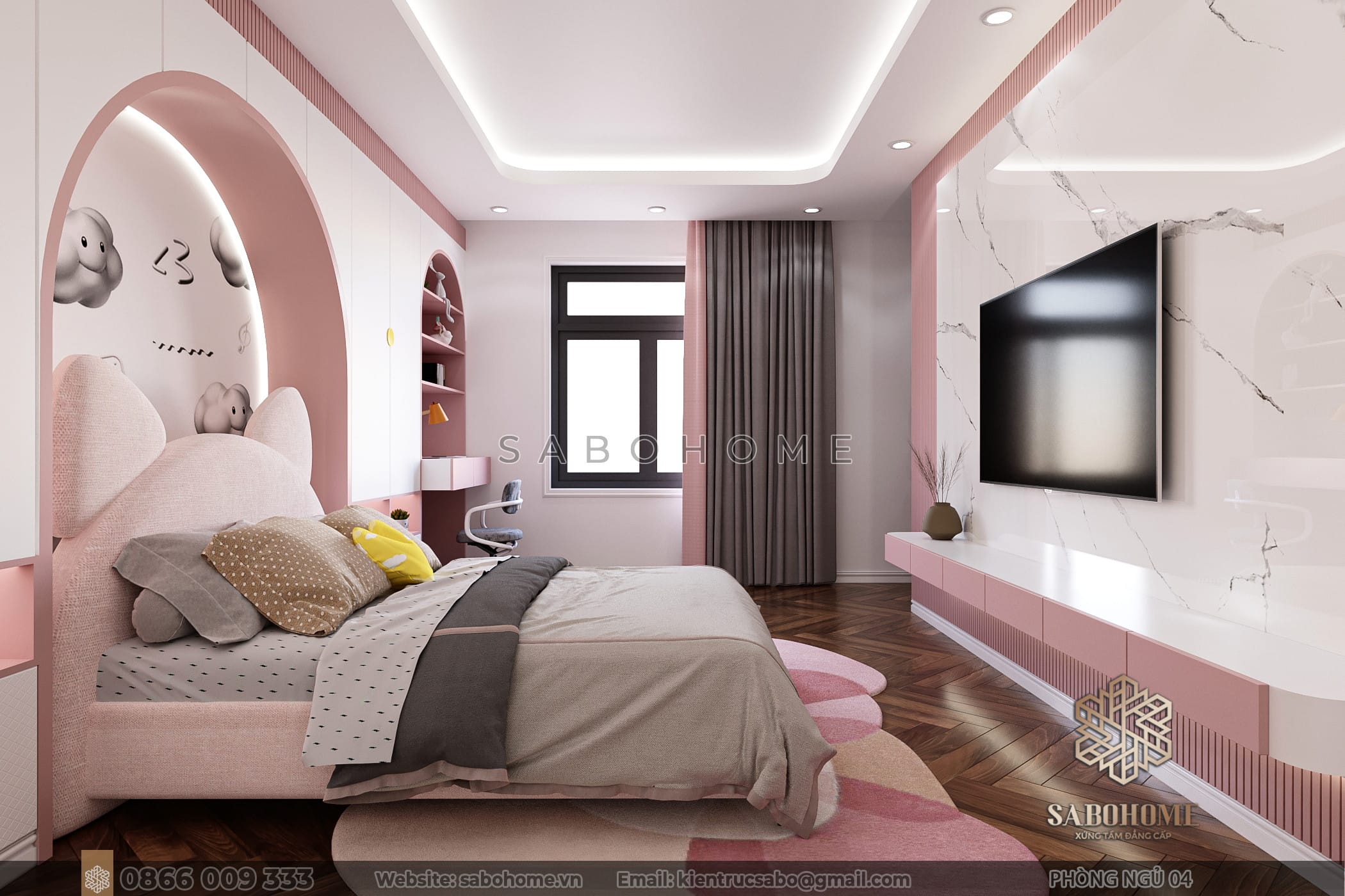 Phòng ngủ màu hồng: Nơi mà trái tim bé gái được truyền cảm hứng và bay cao